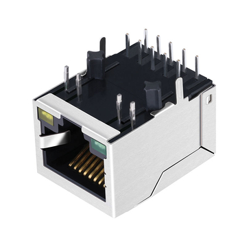 LPJG0806HBNL 10/100/1000 Base-T Single Port Shielded RJ45 Jack Tab Down Green/Yellow LED image 3