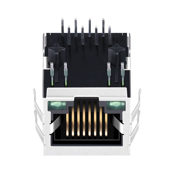 Halo HFJ11-2450E-L11RL-compatibel LINK-PP LPJ0011GFNL 10/100 Base-T Tab Down Groen/Groene LED 1 Poort 8-pins Industriële RJ45-connector afbeelding 2