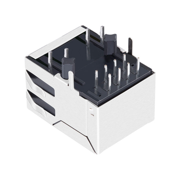 Совместимость с RB1-125BAG1A LINK-PP LPJ0013AHNL 1x1-портовый магнитный RJ45-разъем 10/100 Base-T с креплением «вниз» и зеленым/желтым светодиодом (изображение 4)