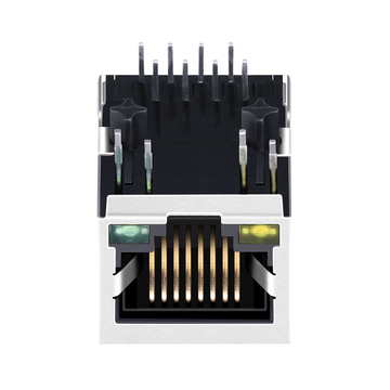 両手LF1S022-34互換 LINK-PP LPJ0022BANL 10 Base-T タブダウン 黄/緑 LED 1x1 ポート RJ45 PCB マウント ジャック 画像 2