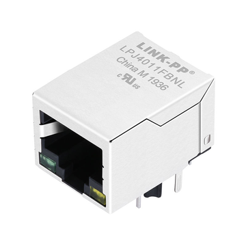 hanrun hr978700ae compatible link-pp lpj4011fbnl 10 100 base-t tab down green yellow led 1x1 port sheilded rj45 female jack