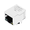Compatível com YDS 13F-63CGYD2SNW2NL LINK-PP LPJ4013BBNL 10/100 Base-T guia para baixo Led verde/amarelo 1x1 porta Ethernet conector RJ45 Jack imagem do polegar 1