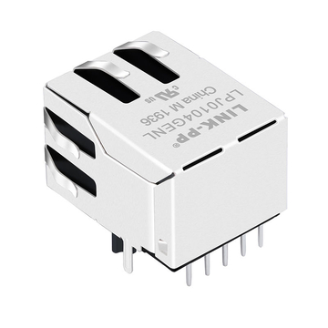 Halo HFJ11-RP26E-L12RL-compatibel LINK-PP LPJ0104GENL 10/100 Base-T 1x1 poort afgeschermde RJ45 PoE-connector Tab omlaag groene/gele LED afbeelding 5