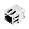 RJLB060TC1 Compatible LINK-PP LPJ4013EDNL 10/100 Base-T 8P8C Shielded RJ45 Jack with magnetics 1x1 Port Tab Down Yellow/Green Led thumb image 1