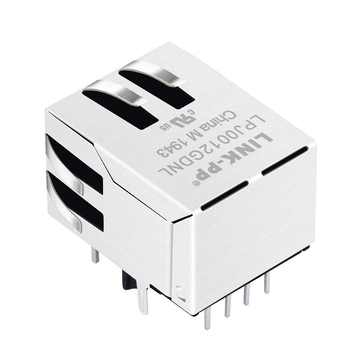 B78477P1006A114 kompatibel LINK-PP LPJ0012GDNL 10/100 Base-T Tab Down Gelb/Grün LED Einzelport 90 Grad RJ45 Buchse Bild 5