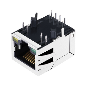 Hanrun HR911157C Compatible LINK-PP LPJ0017GENL 10/100 Base-T RJ45 1x1 shielded modular jack Tab Down Green/Yellow Led image 3