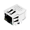 X Multiple XRJG-01J-1-E11-210 Compatible LINK-PP LPJ0025GANL Prise magnétique RJ10 femelle 100/45 Base-T avec languette vers le bas, jaune/vert, image de pouce LED 1