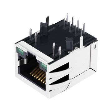 Совместимость с Tyco 5-1840450-7 LINK-PP LPJ4011GFNL 10/100 Base-T 1X1 Port FastJacks RJ45 Female Connector Tab Down Green/Green Led image 3