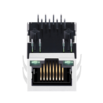 Compatibile con Belfuse SI-60001-F LINK-PP LPJ4012GFNL Connettore RJ45 industriale a porta singola con linguetta verso il basso e LED verde 10/100 Base-T (immagine 2)