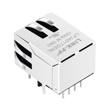 LPJ4017GENL Встроенные разъемы RJ45 Fastjack 10/100 Base-T с фиксатором, зеленый/желтый светодиод, изображение 5