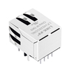 متوافق مع XFMRS XFATM6CB-CLYG1-4MS LINK-PP LPJ4026GDNL 10/100 Base-T 1x1 منفذ RJ45 شبكة أنثى جاك علامة تبويب لأسفل أصفر/أخضر Led صورة الإبهام 5