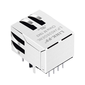 XFMRS XFATM6CB-CLGY1-4MS Compatible LINK-PP LPJ4026GENL 10/100 Base-T Tab Down Green/Yellow Led Single Port 8P8C RJ45 Socket Connection image 5