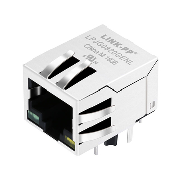 Belfuse SI-61001-F Compatible LINK-PP LPJG0820GENL 100/1000 Base-T Tab Down Green/Yellow Led 1x1 Port Magnetic RJ 45 Connector