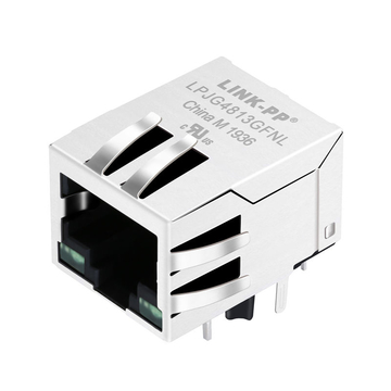 Halo HFJ11-E1G01E-L11RL Compatible LINK-PP LPJG4813GFNL 100/1000 Base-T Tab Down Green/Green Led 1x1 Port Shielded Connectors RJ-45 Modular Jack