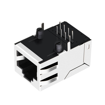 Совместимый с BelFuse SI-80008-F разъем RJ45 100 Base-T Fastjack с вкладкой вверх, без светодиода, изображение 3