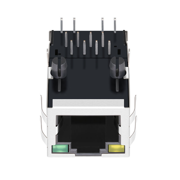Pulse J1012F21C Compatible LINK-PP LPJ1012AGNL 10/100 Base-T Tab Up Yellow/Green Led Single Port Modular Jack RJ 45 Connector image 2