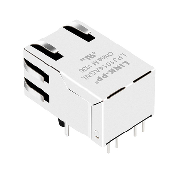 LPJ1014AGNL 10/100 Base-T 1x1 Port geschirmte RJ45 Magnetbuchse Lasche nach oben gelb/grüne LED Bild 2