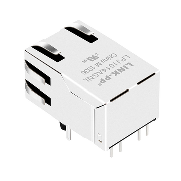 Wurth 7499011123 Συμβατό LINK-PP LPJ1014AGNL 10/100 Base-T 1x1 Θύρα RJ45 Μαγνητική υποδοχή Tab Up Κίτρινη/Πράσινη εικόνα LED 5