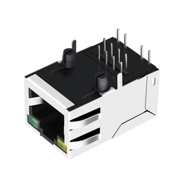 Wurth 7499011123 Συμβατό LINK-PP LPJ1014AGNL 10/100 Base-T 1x1 Θύρα RJ45 Μαγνητική υποδοχή Tab Up Κίτρινη/Πράσινη εικόνα LED 3