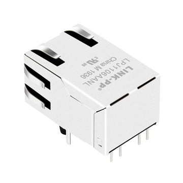 X Meerdere XRJH-01D-1-E11-277 compatibel LINK-PP LPJ1106AANL 10/100 Base-T Tab Up Geel/Groene LED Enkele Poort Afgeschermde Magnetische RJ45-aansluiting afbeelding 5