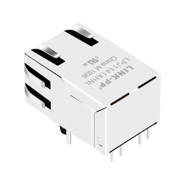 Συμβατό με Belfuse SI-53030-F LINK-PP LPJ1141AHNL 10/100 Base-T Μονής Θωρακισμένης Μαγνητικής Υποδοχής RJ45 με Tab Up Πράσινη/Κίτρινη Εικόνα LED 5