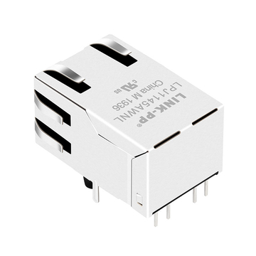 Hanrun HR871119C compatibel LINK-PP LPJ1145AWNL 10/100 Base-T Tab Up Groen/Groene LED Enkele poort POE+ RJ-45 aansluiting afbeelding 5