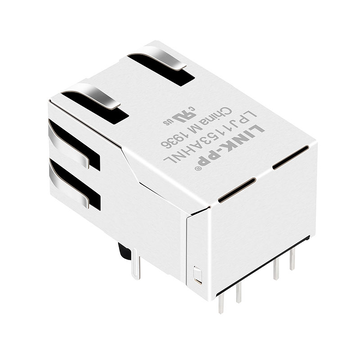 X Meerdere XMH-T02-041-423-012 compatibel LINK-PP LPJ1153AHNL 10/100 Base-T Tab Up Groen/Geel LED Enkele Poort PoE Magjack ICM RJ 45 Connector afbeelding 5