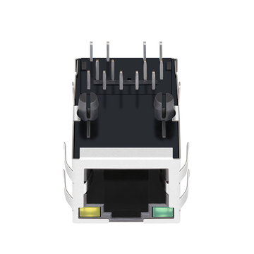 LPJ1253AHNL 10/100 Base-T Однопортовый RJ45 POE-разъем с креплением вверх, зеленый/желтый светодиод (изображение 2)
