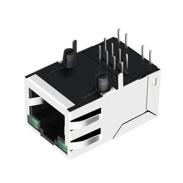 Molex 0480251090 Compatibel LINK-PP LPJ6014AWNL 10/100 Base-T Tab Up Groen/Groene LED Enkele Poort Geïntegreerde Connector RJ 45 Modules afbeelding 3