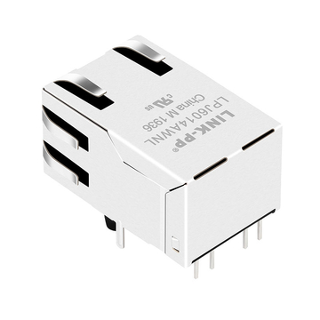 Совместимость с Belfuse SI-55006-F LINK-PP LPJ6014AWNL 10/100 Base-T Tab Up Однопортовый магнитный разъем RJ45 Зеленый/Зеленый светодиод изображение 5