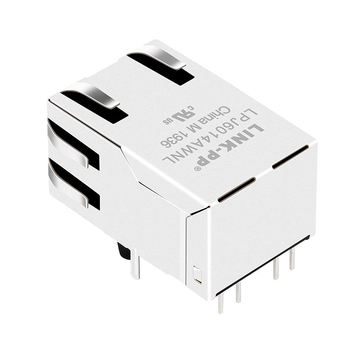 Molex 0480251090 Compatibel LINK-PP LPJ6014AWNL 10/100 Base-T Tab Up Groen/Groene LED Enkele Poort Geïntegreerde Connector RJ 45 Modules afbeelding 5