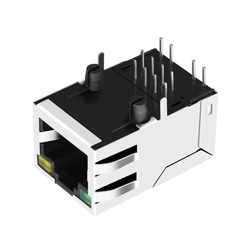 Совместимость с импульсным JXR1-0012NL LINK-PP LPJ6026ABNL 10/100 Base-T Однопортовый магнитный разъем RJ45 с язычком вверх, зеленый/желтый светодиод (изображение 3)
