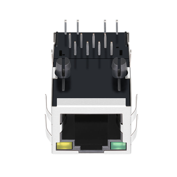 Совместимость с импульсным JXR1-0012NL LINK-PP LPJ6026ABNL 10/100 Base-T Однопортовый магнитный разъем RJ45 с язычком вверх, зеленый/желтый светодиод (изображение 2)