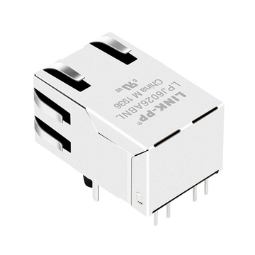 Совместимость с импульсным JXR1-0012NL LINK-PP LPJ6026ABNL 10/100 Base-T Однопортовый магнитный разъем RJ45 с язычком вверх, зеленый/желтый светодиод (изображение 5)