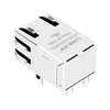 LPJ6144AWNL 10/100 Base-T منفذ واحد محمي PoE rj45 magjack محول Tab Up أخضر/أخضر Led صورة الإبهام 5