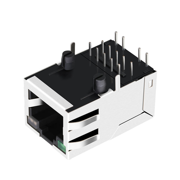 Belfuse SI-51009-F Compatible LINK-PP LPJG17332A8NL 100/1000 Base-T Tab Up Green/Yellow&Green Led Single Port 10P8C RJ45 Networking Connector image 3