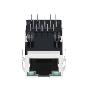 Compatível com Belfuse SI-51005-G LINK-PP LPJG17332AWNL Conector Modular Magnético RJ45 100/1000 Base-T com Aba para Cima, LED Verde/Verde (imagem 2)