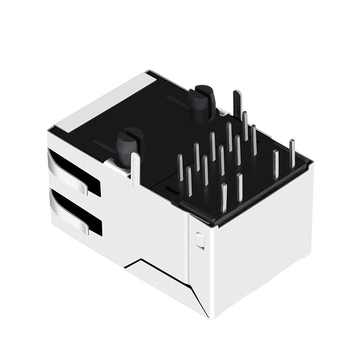 Совместимость с Belfuse SI-51021-F LINK-PP LPJG17432AWNL 100/1000 Base-T Однопортовый экранированный разъем RJ45 с контактами вверх, зеленый/зеленый светодиод (изображение 4)