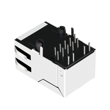 LPJG17432AWNL 100/1000 Base-T Tab Up Μονής Θύρας RJ45 Πράσινο/Πράσινο LED εικόνα 2