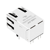 Compatível com Belfuse SI-51021-F LINK-PP LPJG17432AWNL Conector RJ45 blindado de porta única 100/1000 Base-T com aba para cima, LED verde/verde (imagem em miniatura 5)