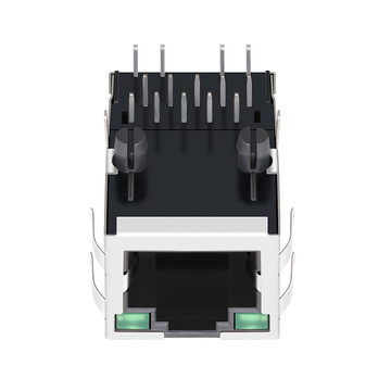Совместимость с Belfuse SI-51021-F LINK-PP LPJG17432AWNL 100/1000 Base-T Однопортовый экранированный разъем RJ45 с контактами вверх, зеленый/зеленый светодиод (изображение 2)