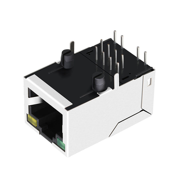 Συμβατό με Pulse J1006F01PNL LINK-PP LPJ1006BBNL 10/100 Base-T Tab Up Πράσινο/Κίτρινο LED Μονής Θύρας 8P8C RJ-45 Εικόνα Δικτύου 4