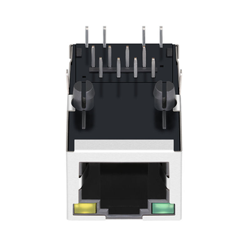 Wurth 7499010214 Compatibel LINK-PP LPJ1011BBNL 10/100 Base-T RJ45 Magnetics modulaire jack, enkele poort, lipje omhoog, groene/gele LED (afbeelding 2)