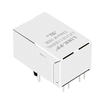 Συμβατό με Pulse J1011F01PNL LINK-PP LPJ1011BBNL Υποδοχή RJ45 μονής θύρας 10/100 Base-T με μαγνητική ταινία προς τα πάνω Πράσινη/κίτρινη εικόνα LED 5