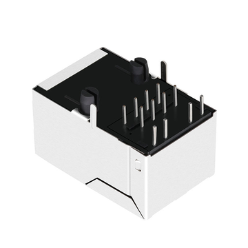 Совместимость с R16103DFG-UL LINK-PP LPJ1014BGNL 10/100 Base-T Однопортовый магнитный разъем RJ45 Ethernet с врезкой вверх, желтый/зеленый светодиод (изображение 4)