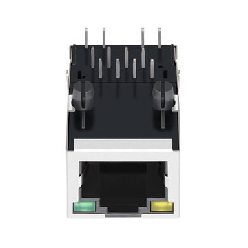 Belfuse 0817-1AX1-11-F Συμβατό LINK-PP LPJ1026BGNL 100 Base-T Μονής Θύρας RJ45 με Ενσωματωμένα Μαγνητικά Στοιχεία Tab Up Κίτρινο/Πράσινο LED Εικόνα 2