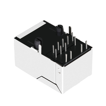 X Meerdere XMH-RJH-1-D2E-1-180 compatibel LINK-PP LPJ1149BGNL 10/100 Base-T RJ45-aansluiting met enkele poort, magnetische lip omhoog, gele/groene LED (afbeelding 4)