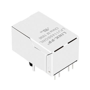 X Meerdere XMH-RJH-1-D2E-1-180 compatibel LINK-PP LPJ1149BGNL 10/100 Base-T RJ45-aansluiting met enkele poort, magnetische lip omhoog, gele/groene LED (afbeelding 5)