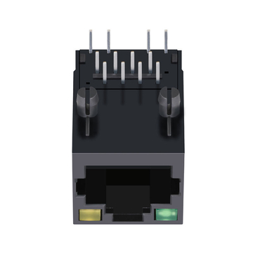 وحدة Belfuse SI-80055-F متوافقة مع LPJ1014NHNL 10/100 Base-T أحادية المنفذ RJ45، مزودة بمؤشر LED أخضر/أصفر، الصورة 2