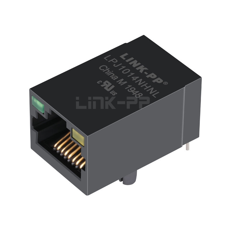 Belfuse SI-80007-F Compatible LINK-PP LPJ1014NHNL 10/100 Base-T Tab Up Green/Yellow Led Single Port Ethernet RJ45 Modules